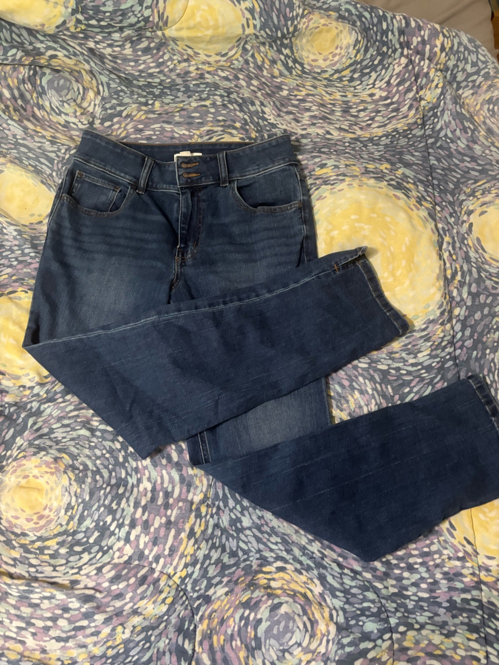 Maurices Dark Blue Straight-Leg Jeans